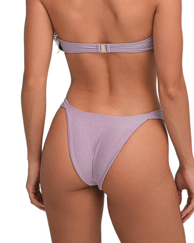 Luna shiny purple bandeau top