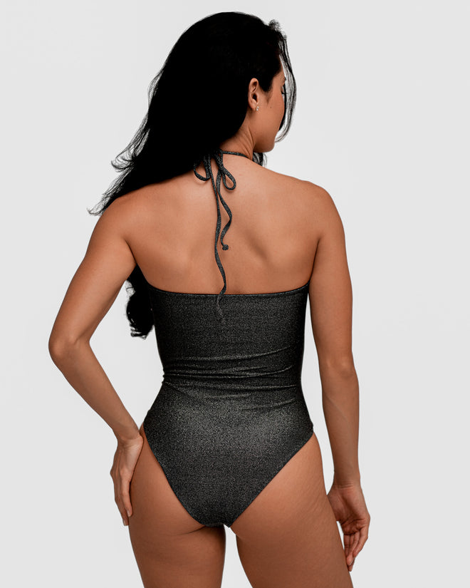 Bora Bora shiny black swimsuit