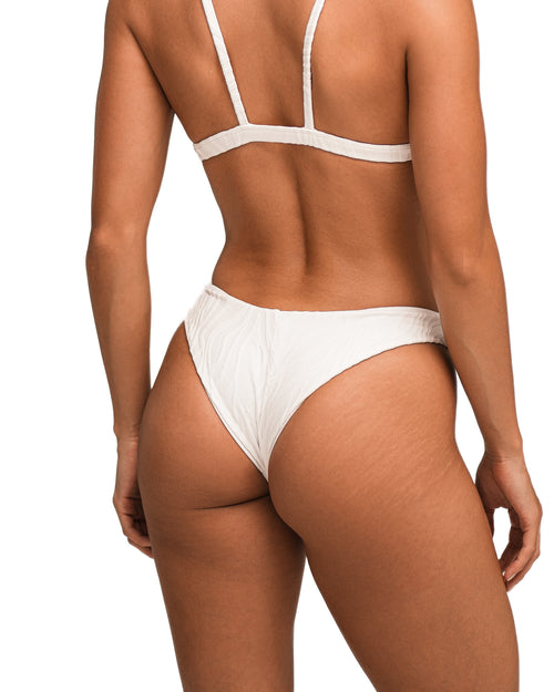 Casablanca textured white bikini bottom